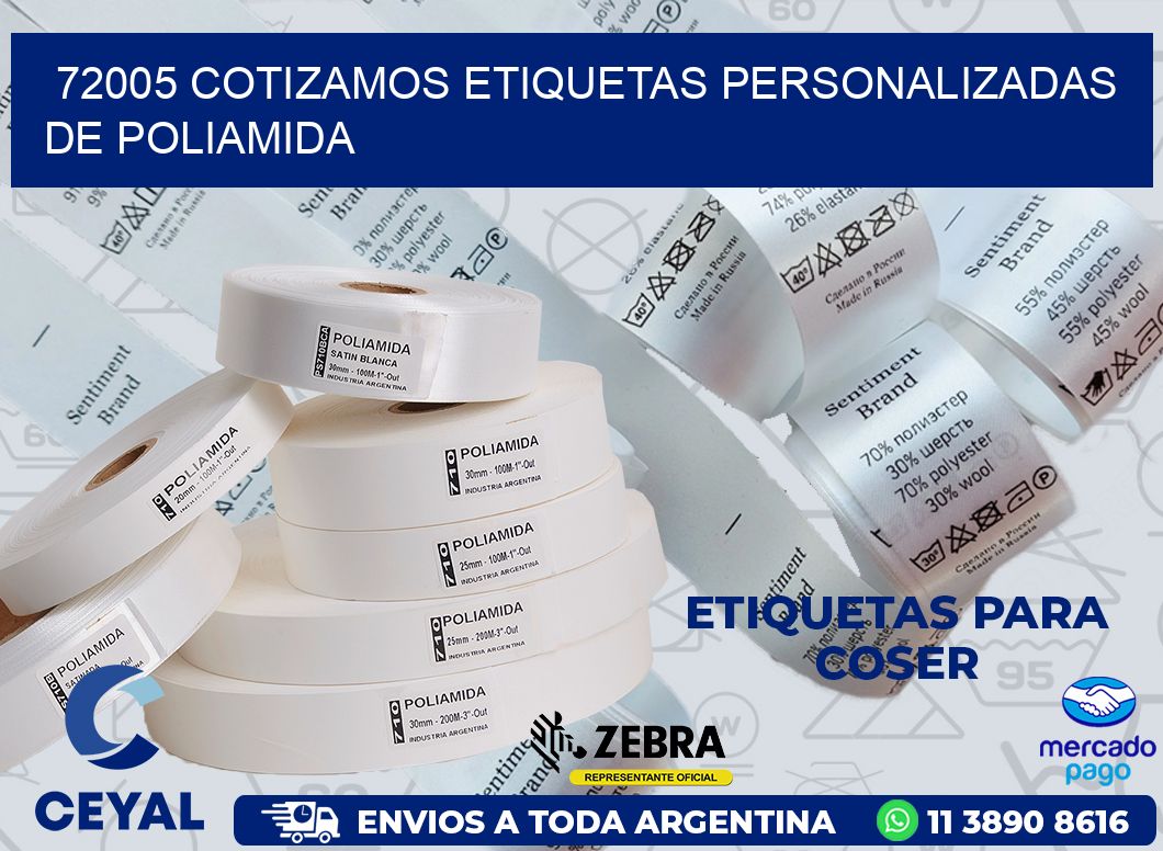 72005 COTIZAMOS ETIQUETAS PERSONALIZADAS DE POLIAMIDA