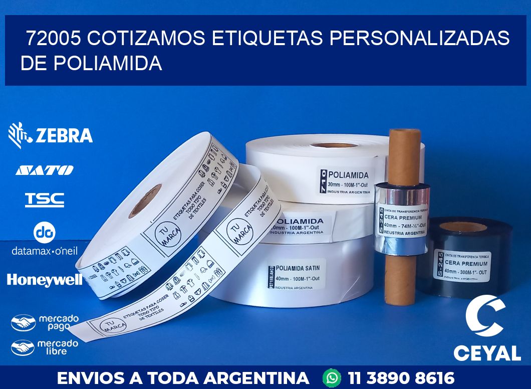 72005 COTIZAMOS ETIQUETAS PERSONALIZADAS DE POLIAMIDA