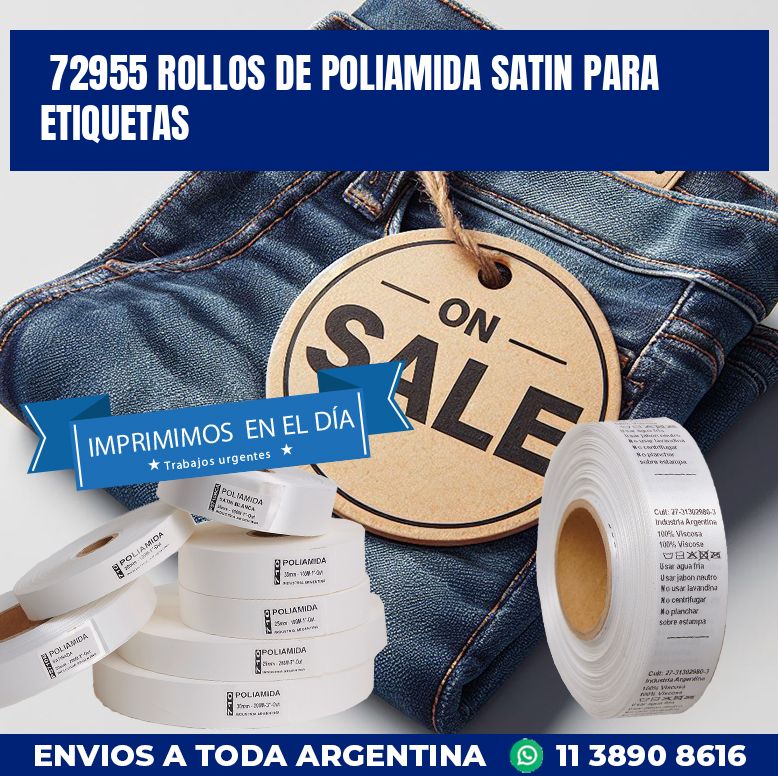 72955 ROLLOS DE POLIAMIDA SATIN PARA ETIQUETAS