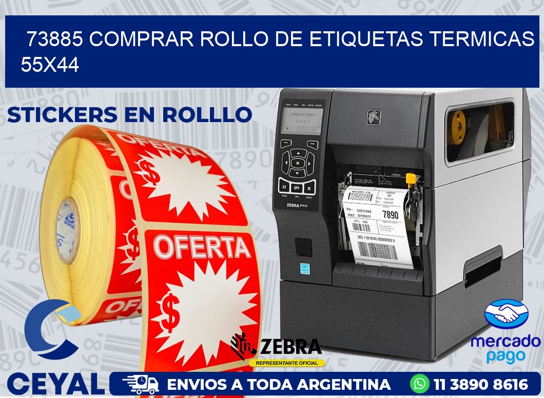 73885 COMPRAR ROLLO DE ETIQUETAS TERMICAS 55X44