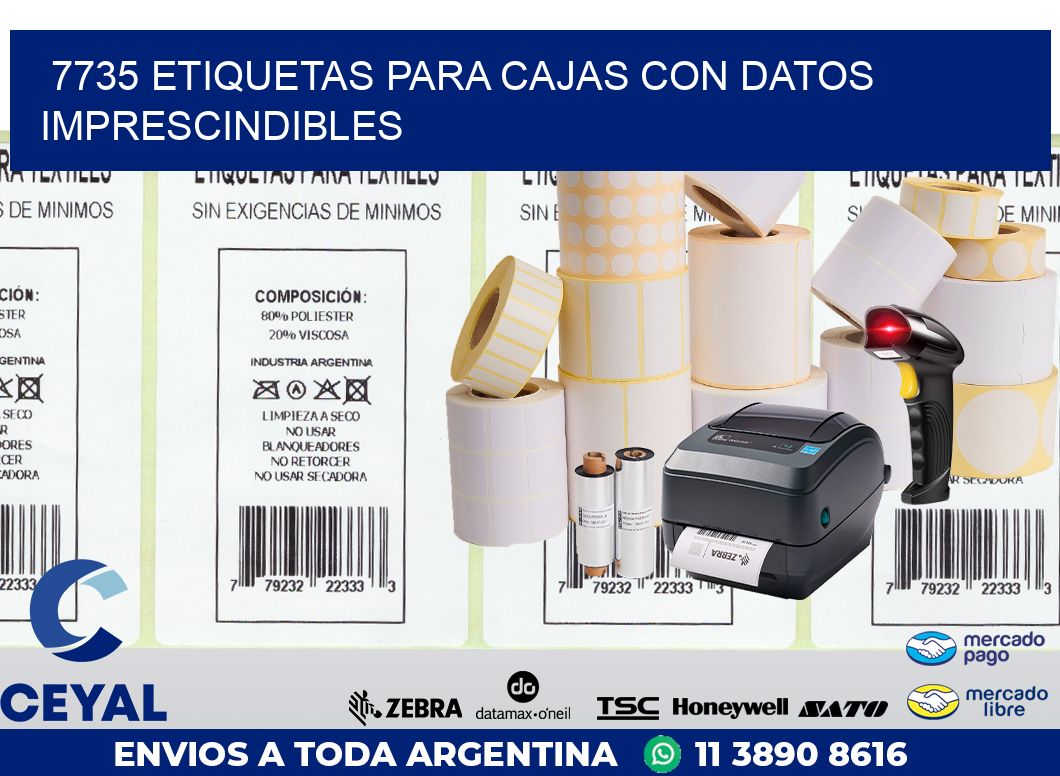 7735 ETIQUETAS PARA CAJAS CON DATOS IMPRESCINDIBLES