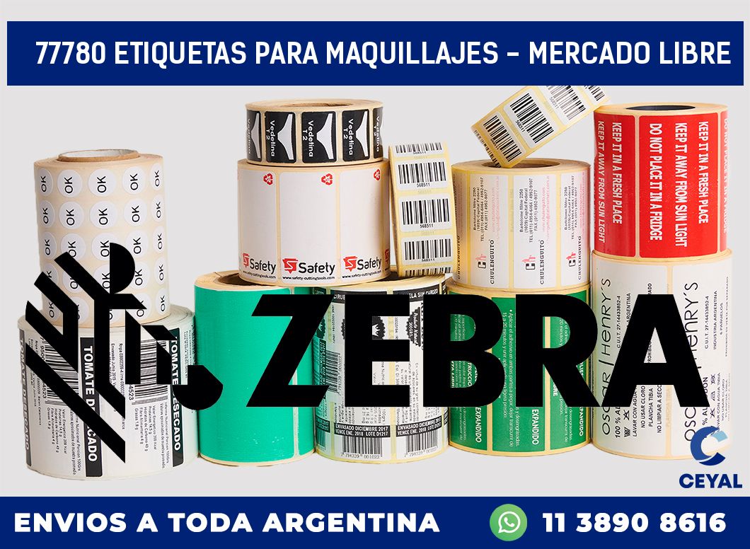 77780 ETIQUETAS PARA MAQUILLAJES - MERCADO LIBRE
