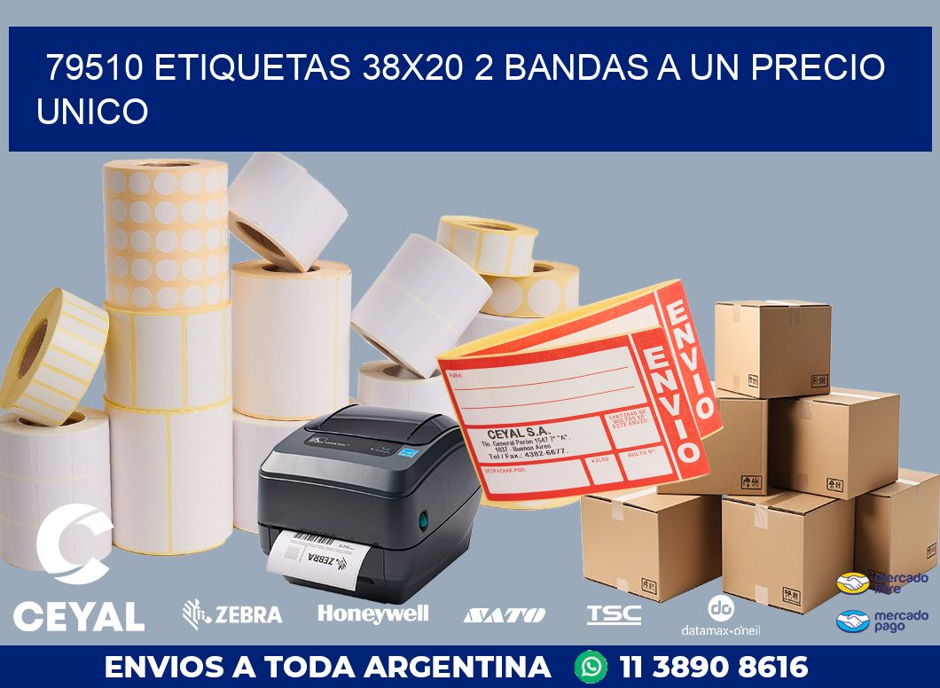79510 ETIQUETAS 38X20 2 BANDAS A UN PRECIO UNICO