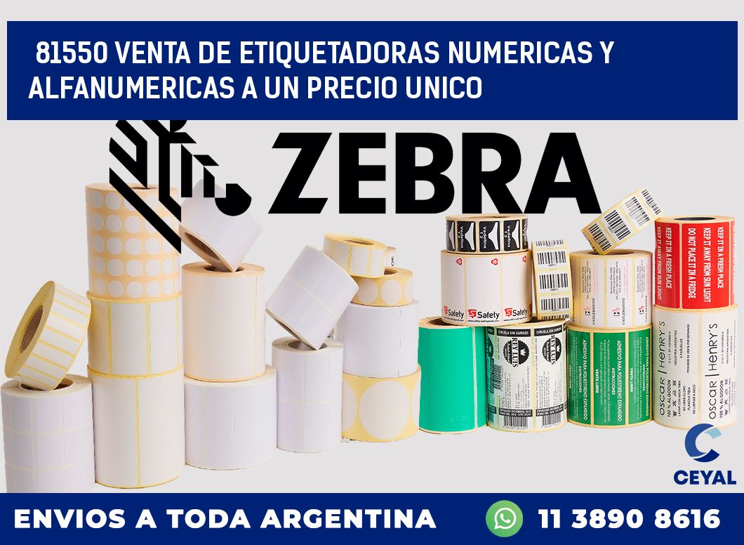 81550 VENTA DE ETIQUETADORAS NUMERICAS Y ALFANUMERICAS A UN PRECIO UNICO