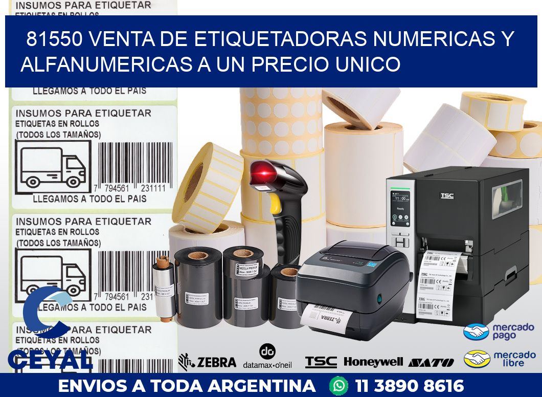 81550 VENTA DE ETIQUETADORAS NUMERICAS Y ALFANUMERICAS A UN PRECIO UNICO