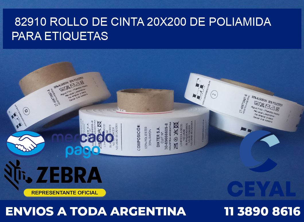 82910 ROLLO DE CINTA 20X200 DE POLIAMIDA PARA ETIQUETAS