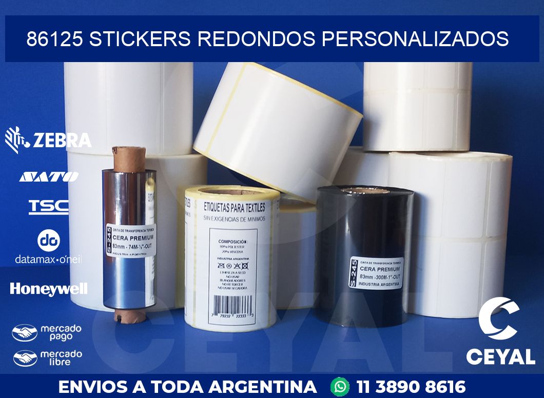 86125 STICKERS REDONDOS PERSONALIZADOS