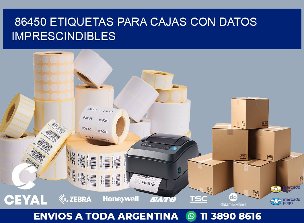86450 ETIQUETAS PARA CAJAS CON DATOS IMPRESCINDIBLES