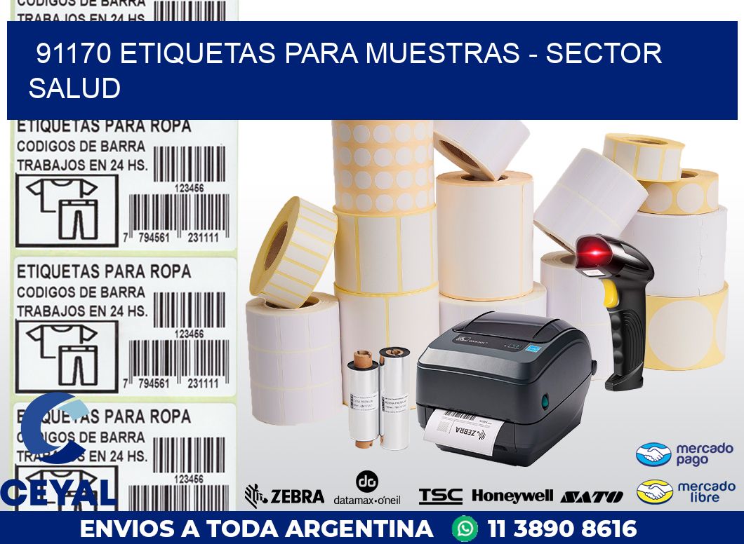91170 ETIQUETAS PARA MUESTRAS – SECTOR SALUD