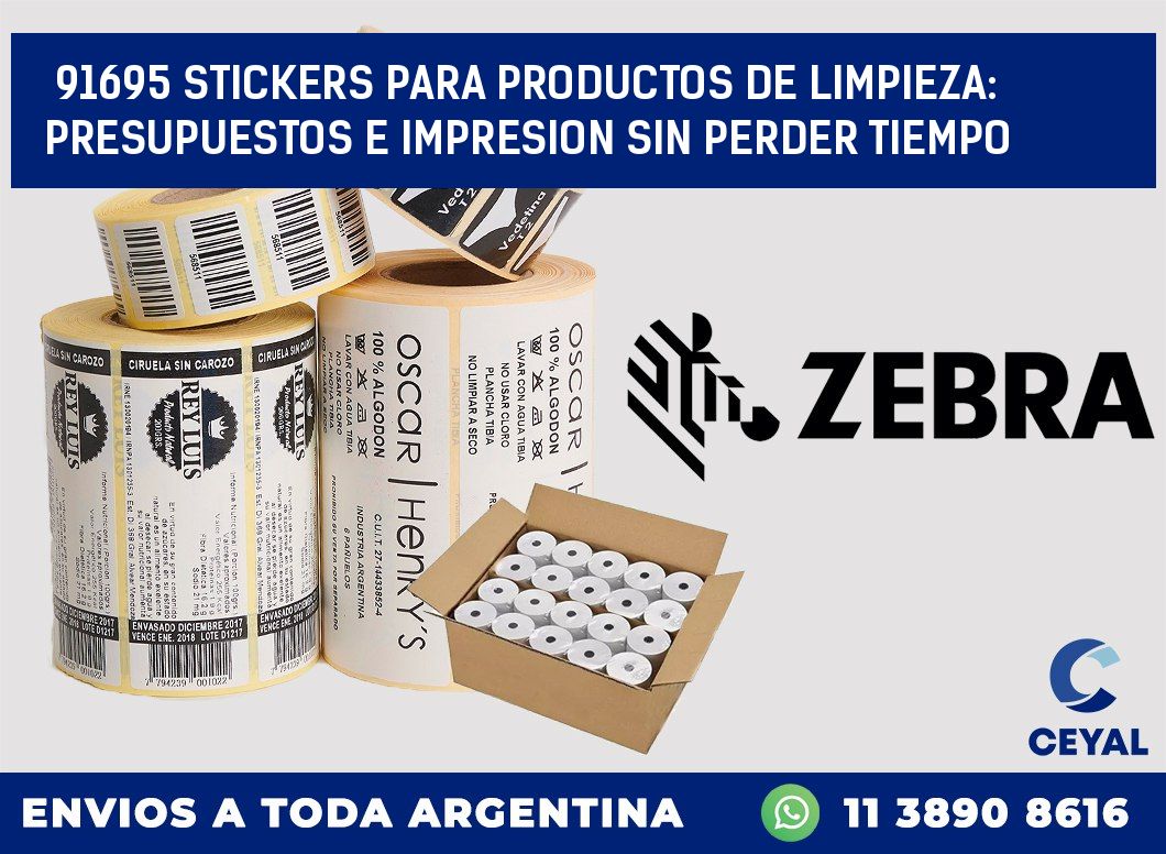 91695 STICKERS PARA PRODUCTOS DE LIMPIEZA: PRESUPUESTOS E IMPRESION SIN PERDER TIEMPO