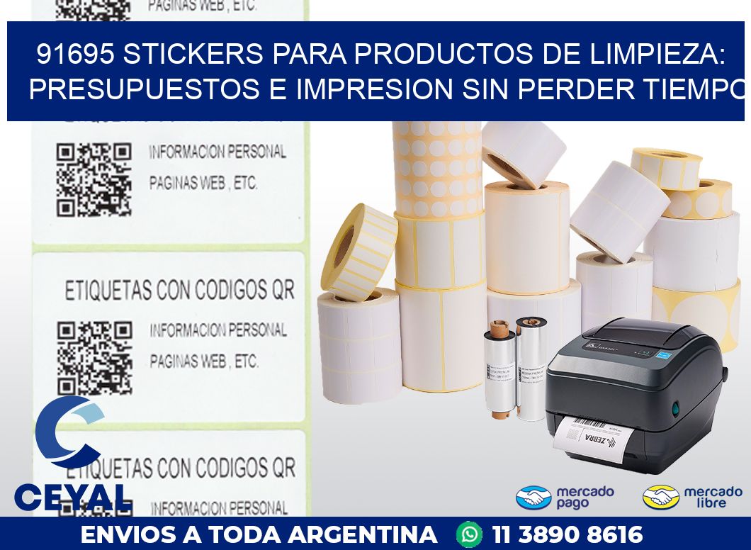 91695 STICKERS PARA PRODUCTOS DE LIMPIEZA: PRESUPUESTOS E IMPRESION SIN PERDER TIEMPO