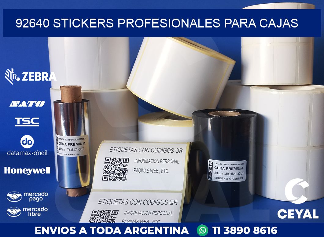 92640 STICKERS PROFESIONALES PARA CAJAS