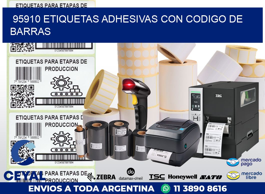 95910 ETIQUETAS ADHESIVAS CON CODIGO DE BARRAS