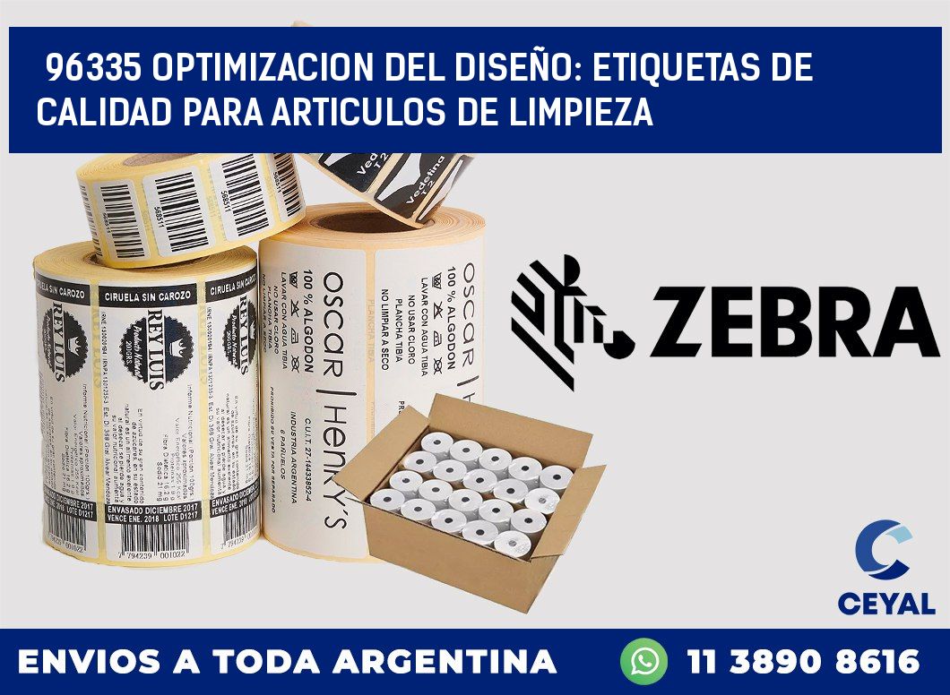 96335 OPTIMIZACION DEL DISEÑO: ETIQUETAS DE CALIDAD PARA ARTICULOS DE LIMPIEZA