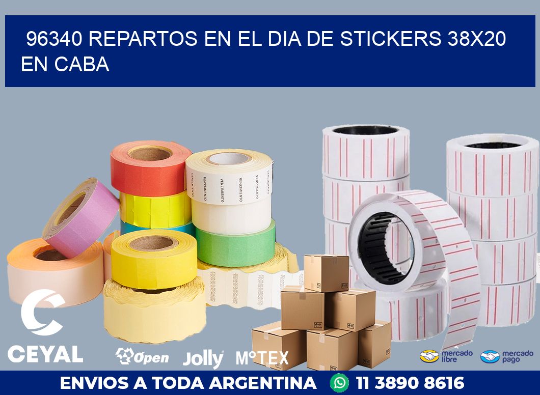 96340 REPARTOS EN EL DIA DE STICKERS 38X20 EN CABA