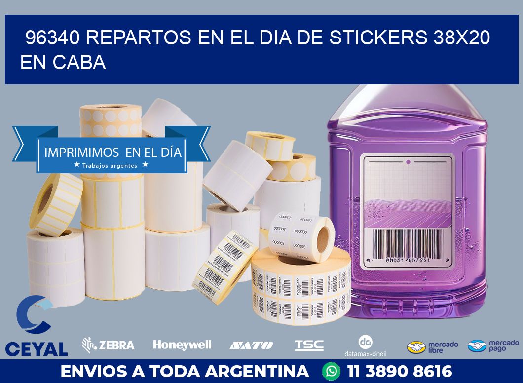 96340 REPARTOS EN EL DIA DE STICKERS 38X20 EN CABA