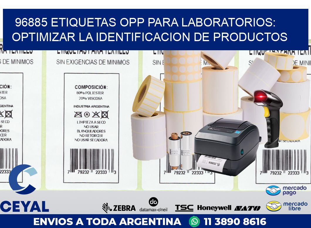 96885 ETIQUETAS OPP PARA LABORATORIOS: OPTIMIZAR LA IDENTIFICACION DE PRODUCTOS
