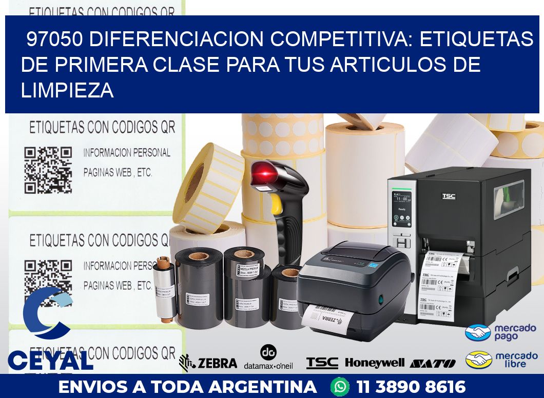 97050 DIFERENCIACION COMPETITIVA: ETIQUETAS DE PRIMERA CLASE PARA TUS ARTICULOS DE LIMPIEZA