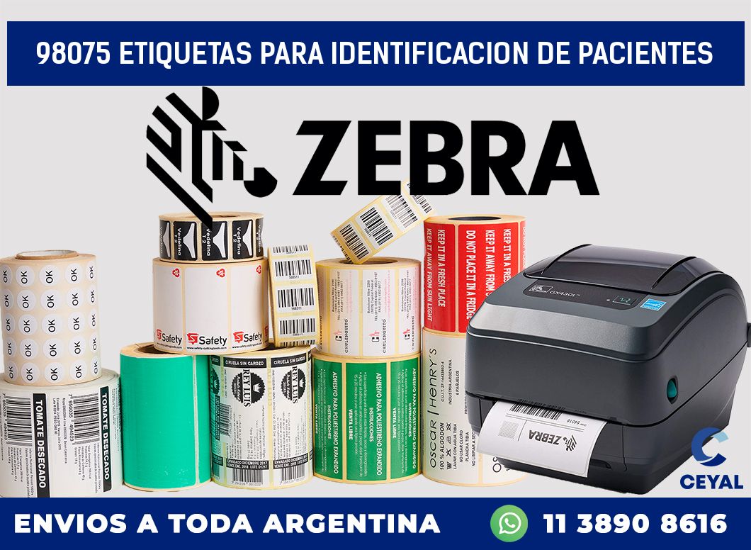 98075 ETIQUETAS PARA IDENTIFICACION DE PACIENTES