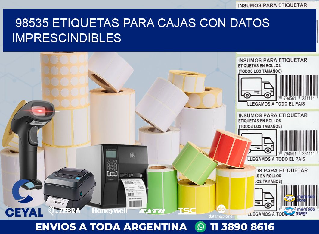 98535 ETIQUETAS PARA CAJAS CON DATOS IMPRESCINDIBLES