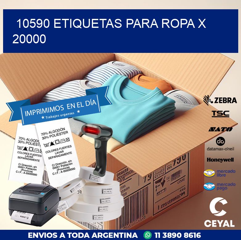 10590 ETIQUETAS PARA ROPA X 20000