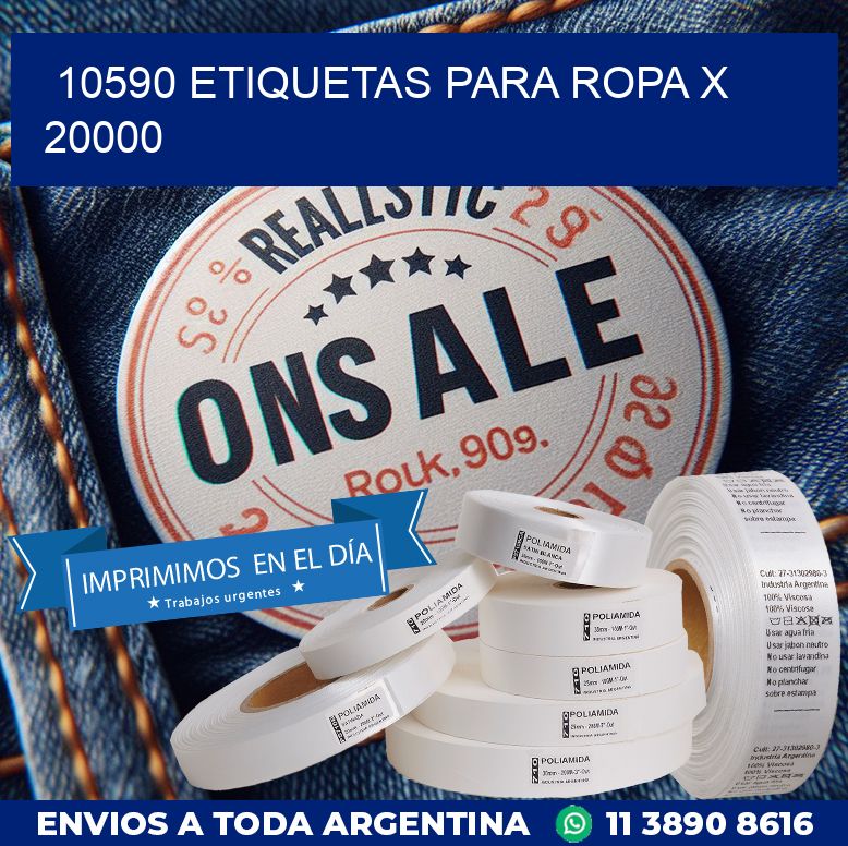 10590 ETIQUETAS PARA ROPA X 20000