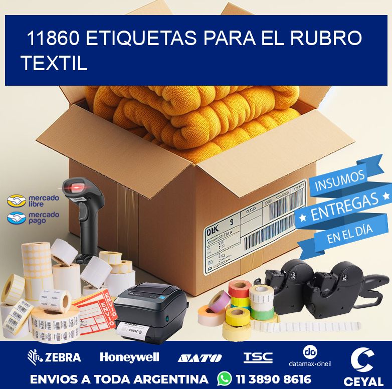 11860 ETIQUETAS PARA EL RUBRO TEXTIL