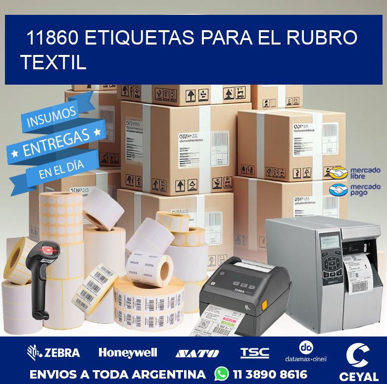 11860 ETIQUETAS PARA EL RUBRO TEXTIL
