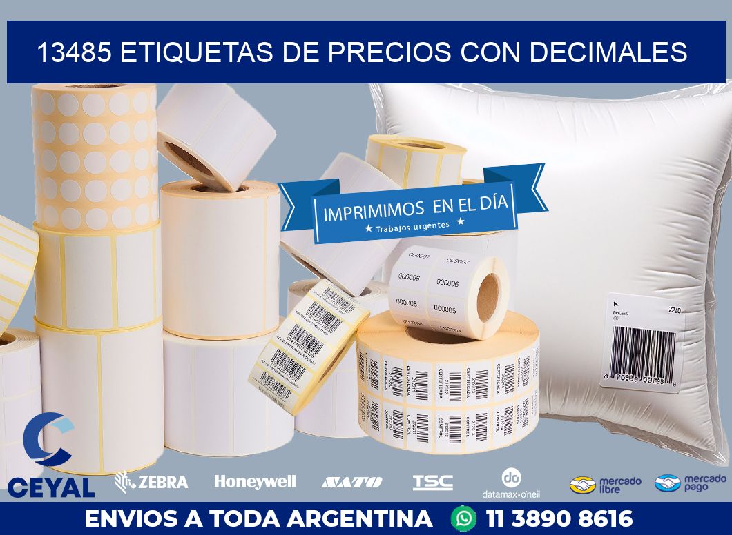 13485 ETIQUETAS DE PRECIOS CON DECIMALES