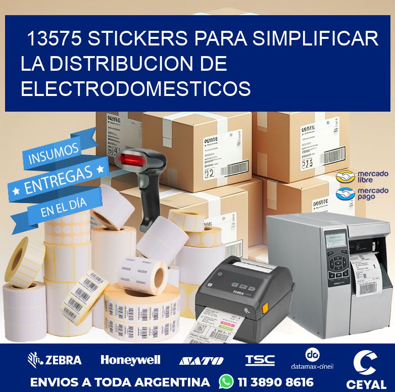 13575 STICKERS PARA SIMPLIFICAR LA DISTRIBUCION DE ELECTRODOMESTICOS