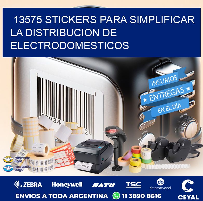 13575 STICKERS PARA SIMPLIFICAR LA DISTRIBUCION DE ELECTRODOMESTICOS