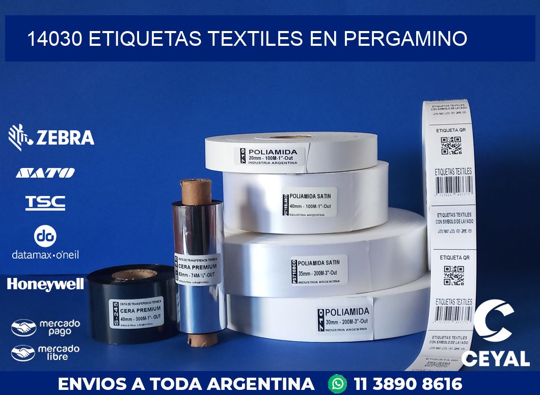 14030 ETIQUETAS TEXTILES EN PERGAMINO