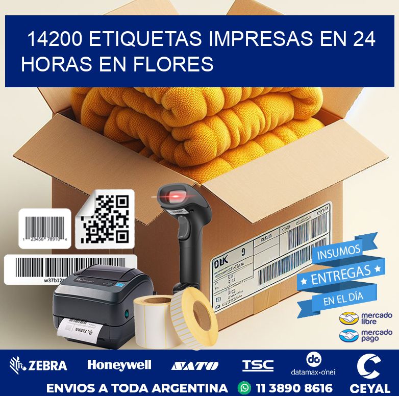 14200 ETIQUETAS IMPRESAS EN 24 HORAS EN FLORES