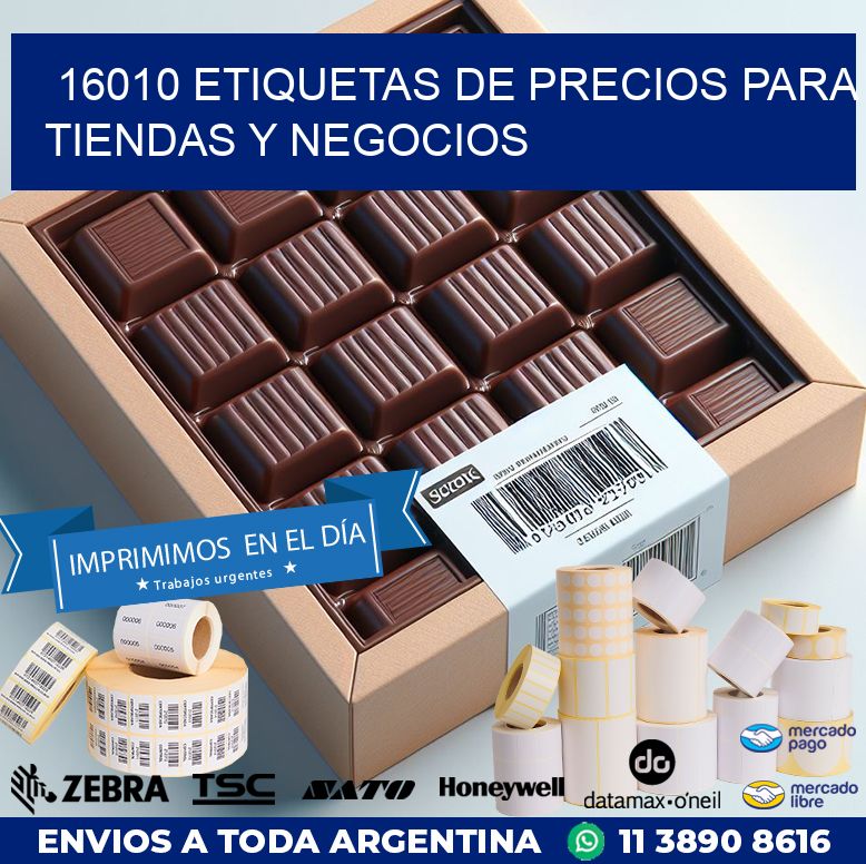 16010 ETIQUETAS DE PRECIOS PARA TIENDAS Y NEGOCIOS