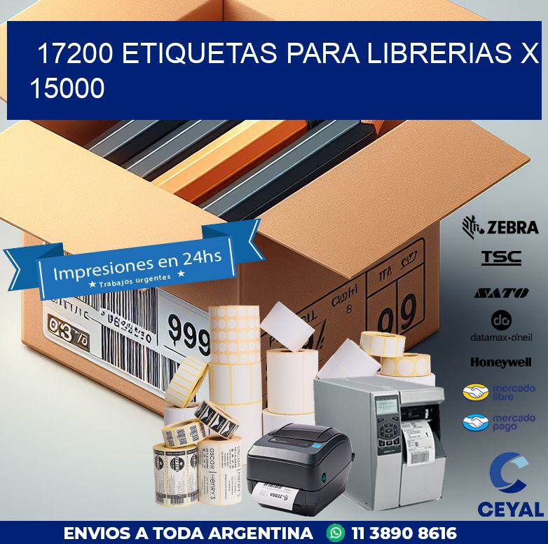 17200 ETIQUETAS PARA LIBRERIAS X 15000