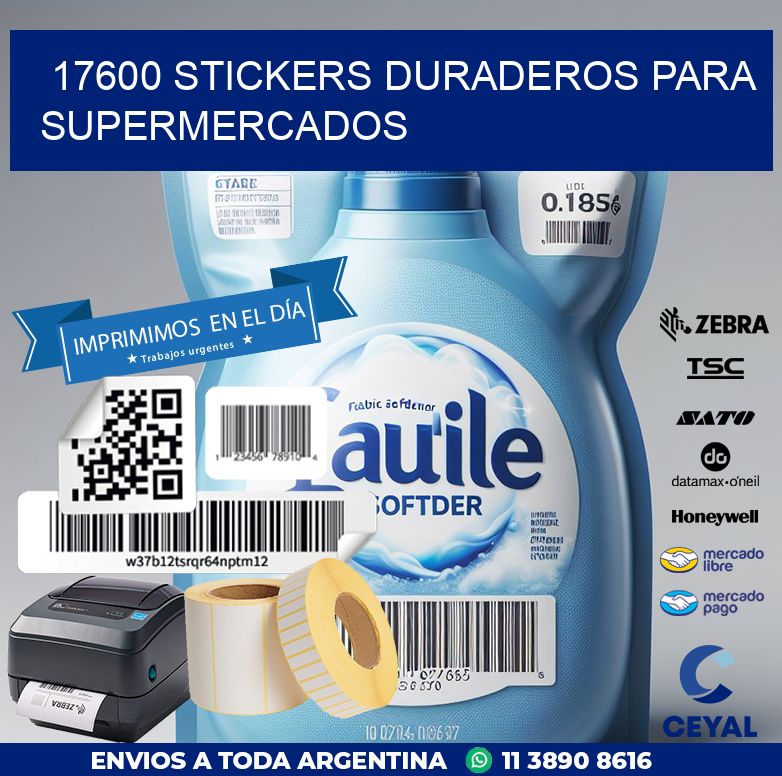 17600 STICKERS DURADEROS PARA SUPERMERCADOS
