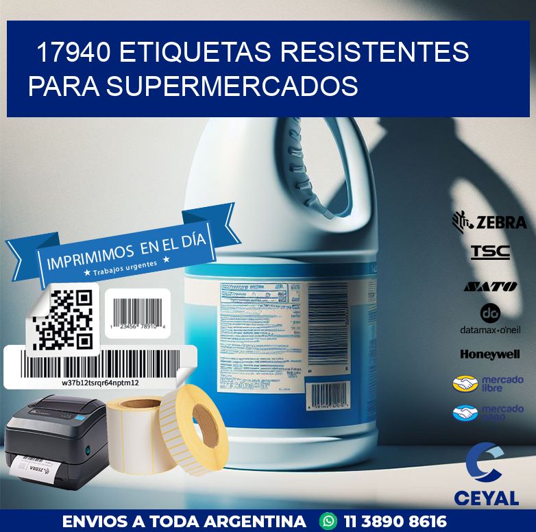 17940 ETIQUETAS RESISTENTES PARA SUPERMERCADOS