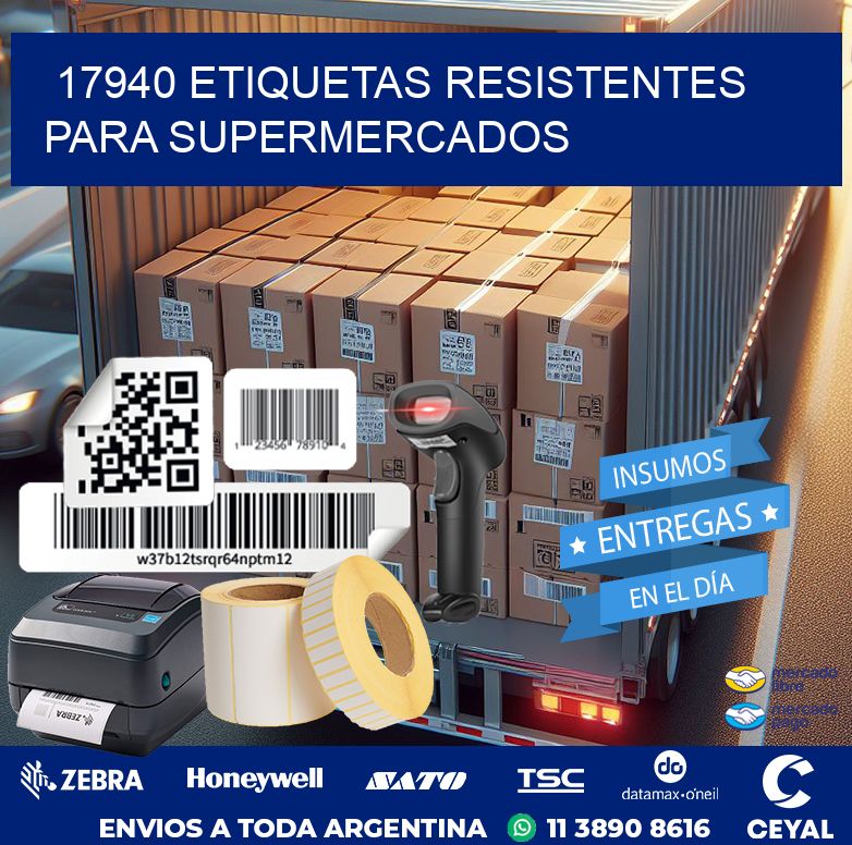 17940 ETIQUETAS RESISTENTES PARA SUPERMERCADOS