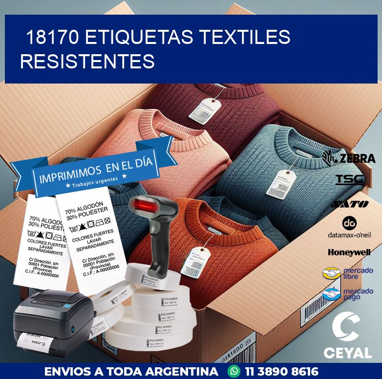 18170 ETIQUETAS TEXTILES RESISTENTES