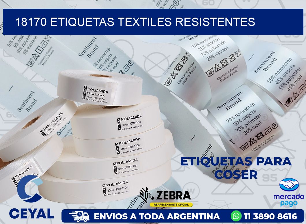18170 ETIQUETAS TEXTILES RESISTENTES