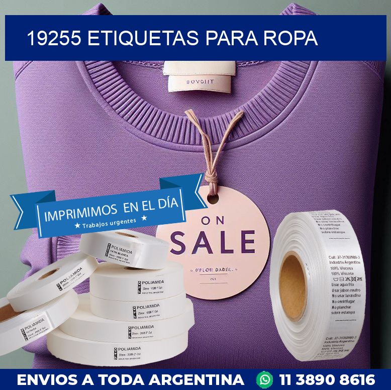 19255 ETIQUETAS PARA ROPA