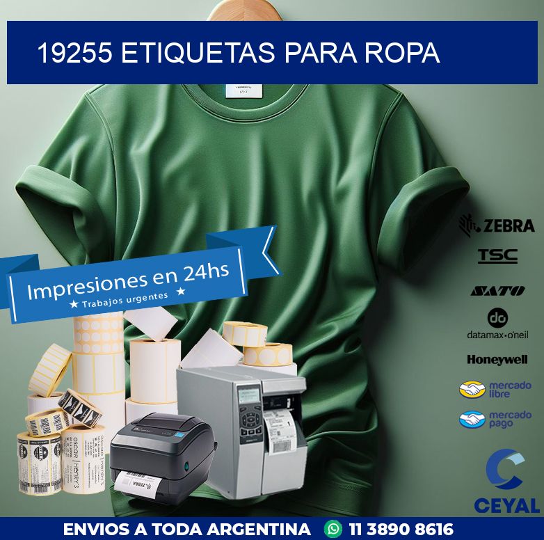 19255 ETIQUETAS PARA ROPA