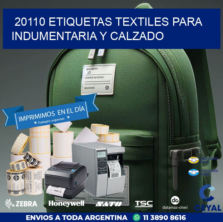 20110 ETIQUETAS TEXTILES PARA INDUMENTARIA Y CALZADO