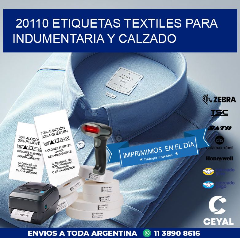 20110 ETIQUETAS TEXTILES PARA INDUMENTARIA Y CALZADO