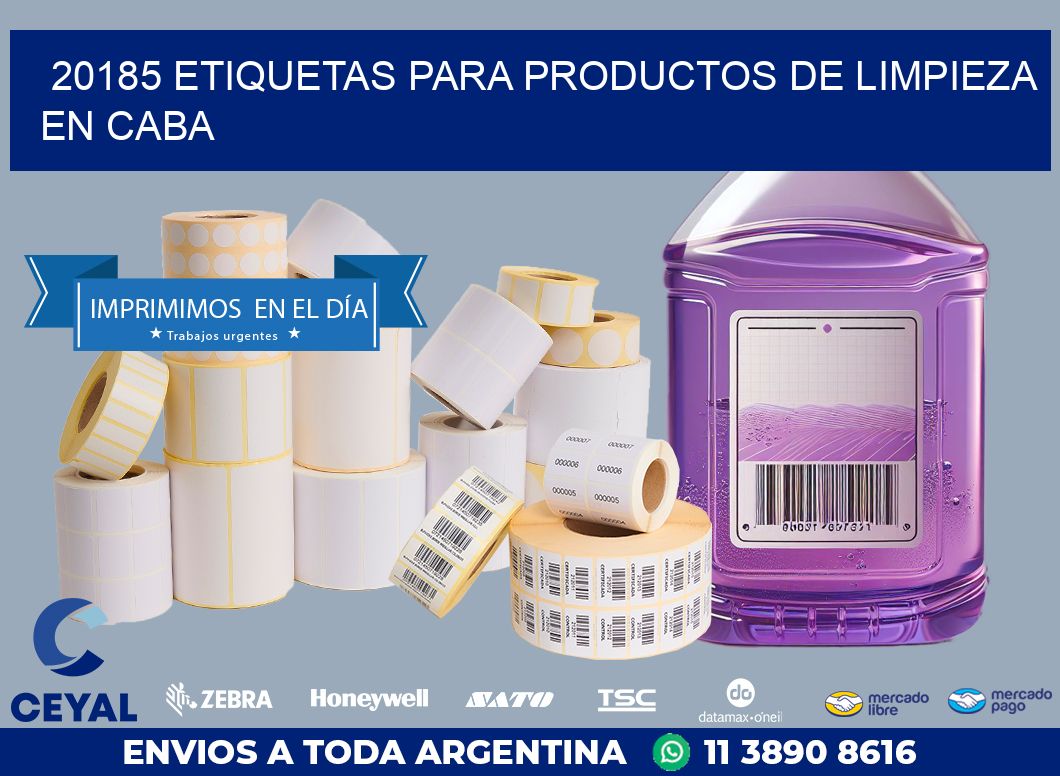 20185 ETIQUETAS PARA PRODUCTOS DE LIMPIEZA EN CABA