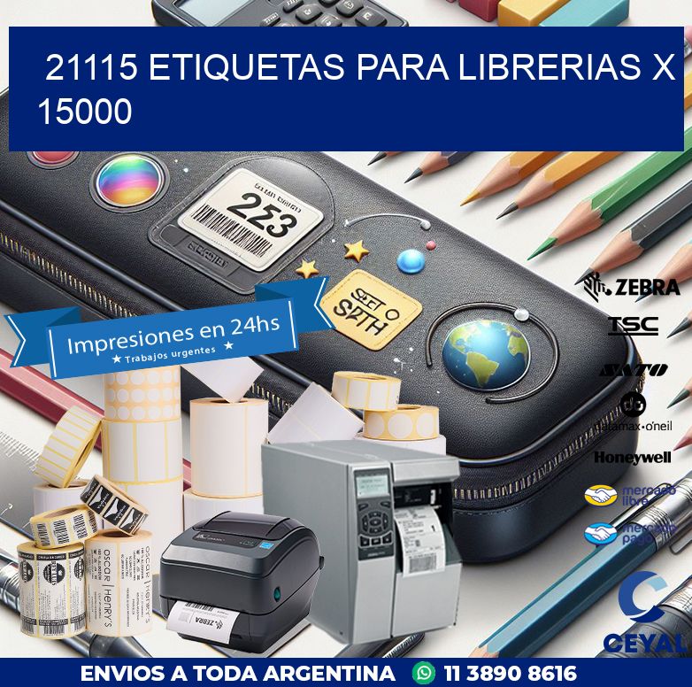 21115 ETIQUETAS PARA LIBRERIAS X 15000