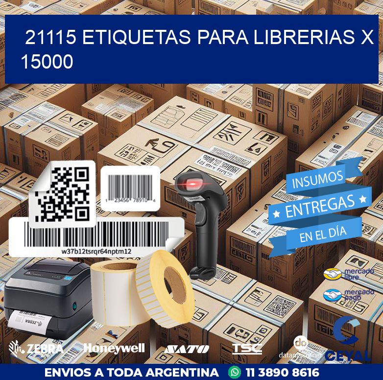 21115 ETIQUETAS PARA LIBRERIAS X 15000