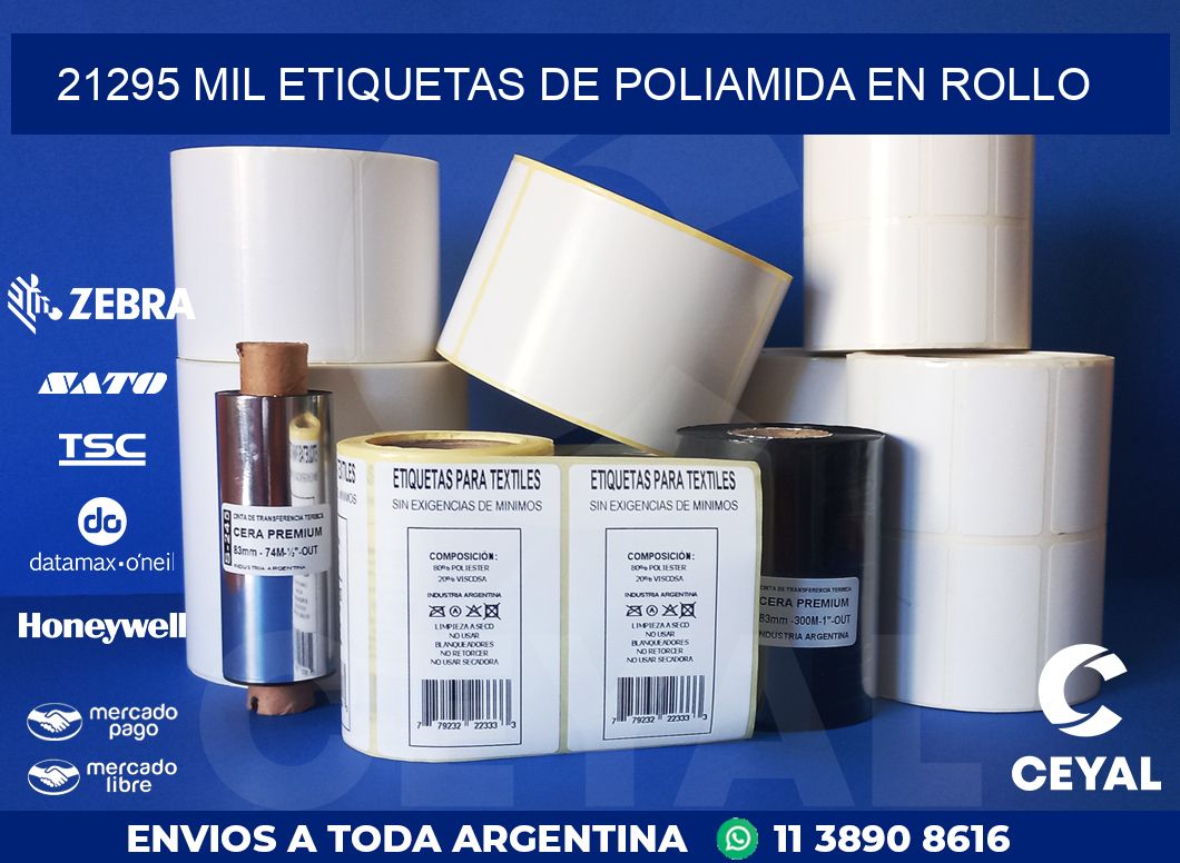 21295 MIL ETIQUETAS DE POLIAMIDA EN ROLLO
