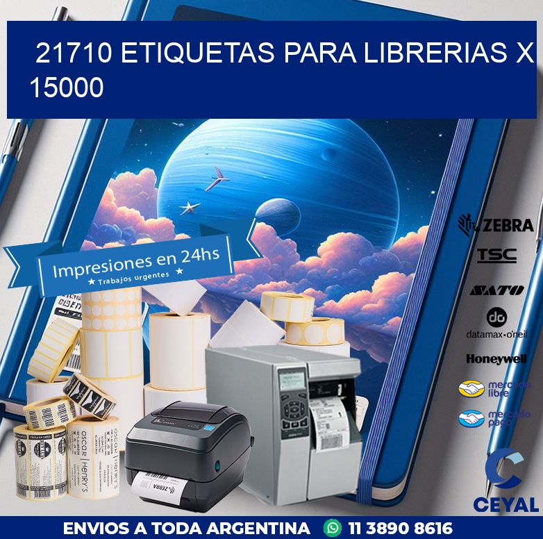 21710 ETIQUETAS PARA LIBRERIAS X 15000