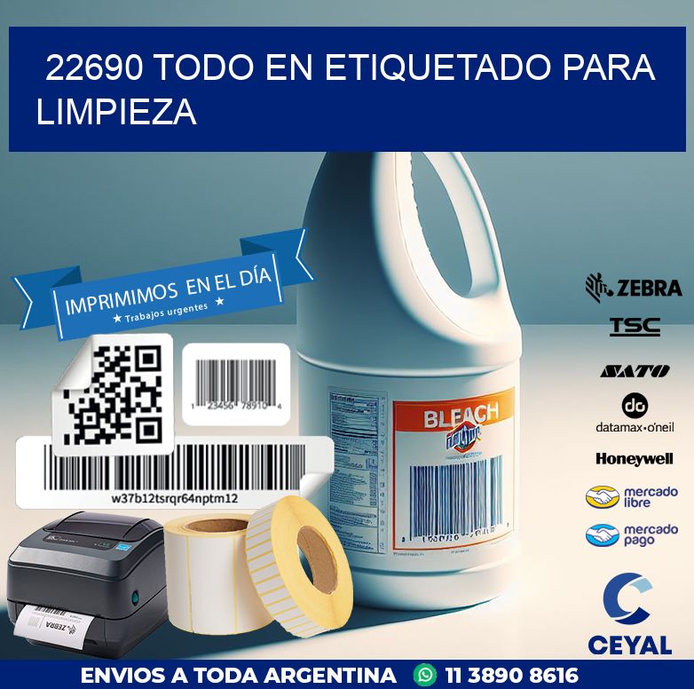 22690 TODO EN ETIQUETADO PARA LIMPIEZA